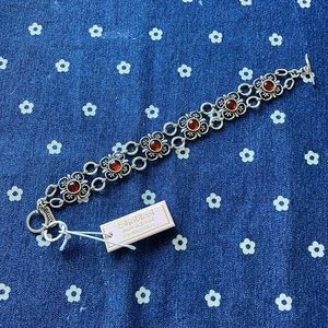 [SOLD] Sterling silver amber bracelet